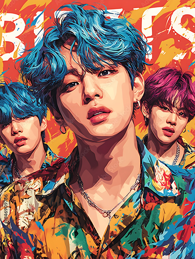Obraz premium K-pop idol illustration