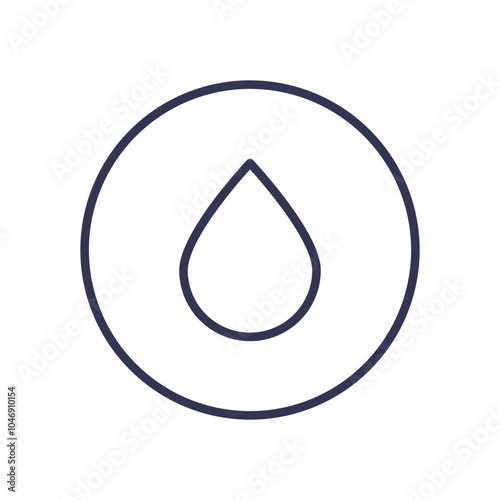 Simple water droplet icon symbolizing high salinity levels.