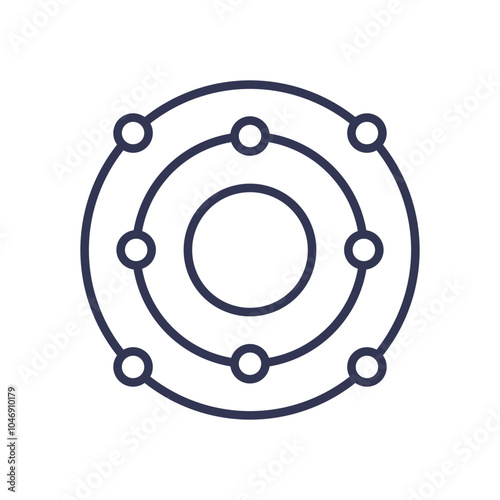 Atomic structure symbolizing ion exchange processes.