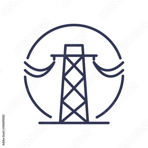 Illustration of a power line tower symbolizing electrical load and energy distribution.