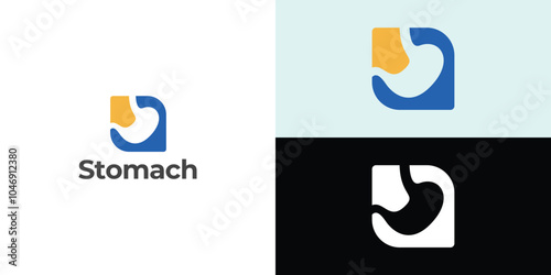 stomach logo. Simple vector logo design for medical human health.