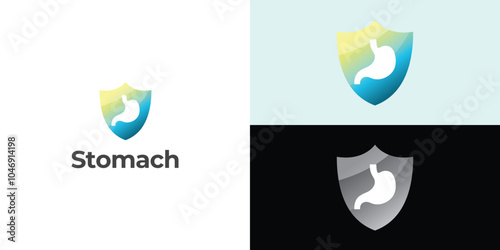 stomach logo. Simple vector logo design for medical human health.