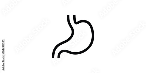 stomach icon. Simple vector icon design for medical human health.