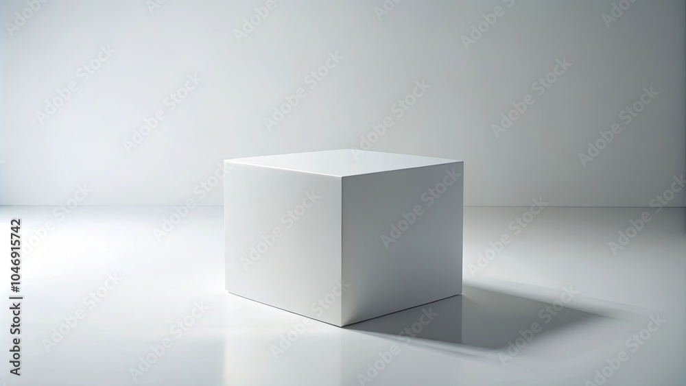 A solitary white cube rests on a pristine white surface, its sharp edges casting a subtle shadow against the backdrop of an immaculate white wall. A solitary white cube rests on a pristine white surface, its sharp edges casting a subtle shadow against the backdrop of an immaculate white wall.