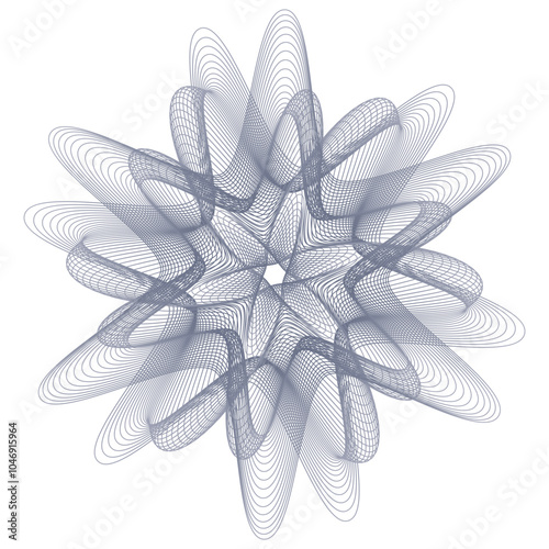 Abstract spirograph guilloche. Vector illustration.