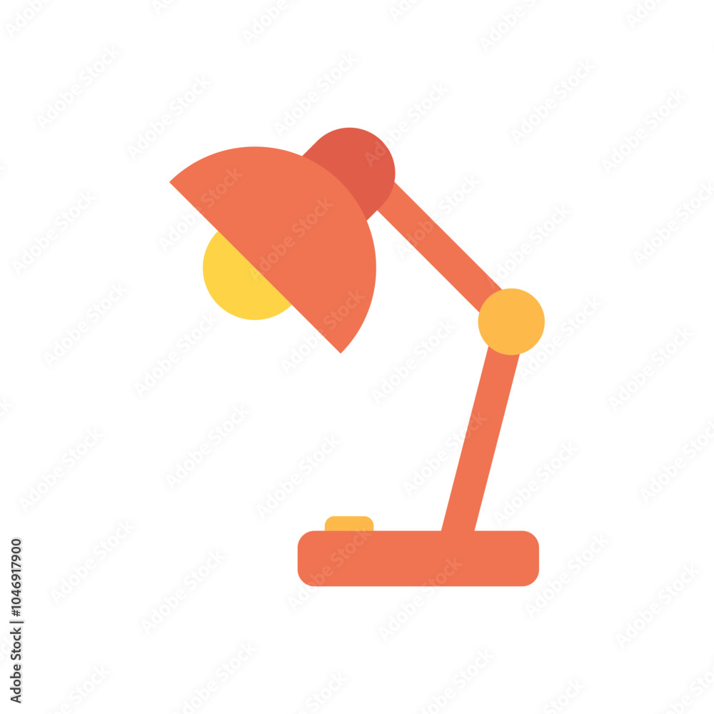 Desk lamp icon in flat style. Spotlight vector illustration on isolated background. Light bulb sign business concept. Desk lamp icon in flat style. Spotlight vector illustration on isolated background. Light bulb sign business concept.