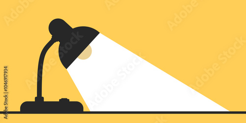 Lamp spotlight icon in flat style. Spotlight vector illustration on isolated background. Light bulb sign business concept.