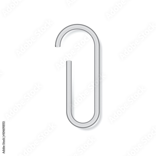 Paper clip icon in flat style. Office attachment vector illustration on isolated background. Stationery sign business concept.