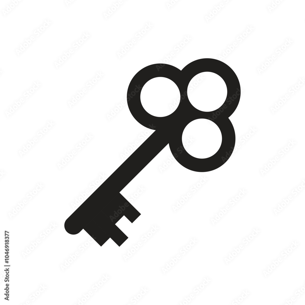 Key icon in flat style. Security vector illustration on isolated background. Door protection sign business concept. Key icon in flat style. Security vector illustration on isolated background. Door protection sign business concept.