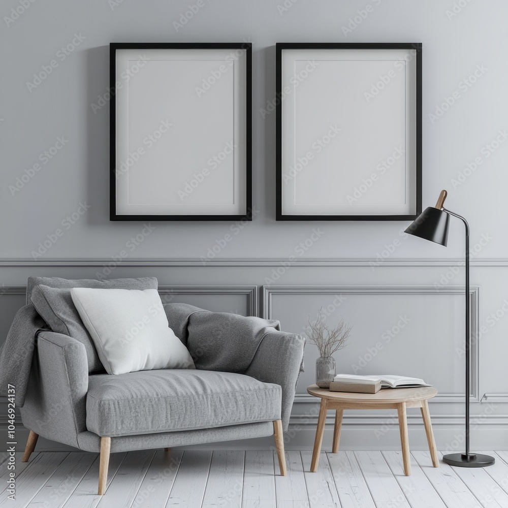 Modern Living Room Mockup. Modern Living Room Mockup.