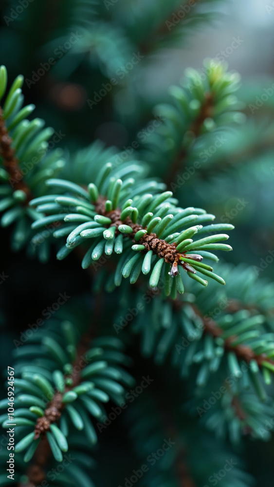 Enchanting Close-up of Lush Green Fir Tree Branches: Perfect for Christmas Marketing and Winter Promotions Enchanting Close-up of Lush Green Fir Tree Branches: Perfect for Christmas Marketing and Winter Promotions