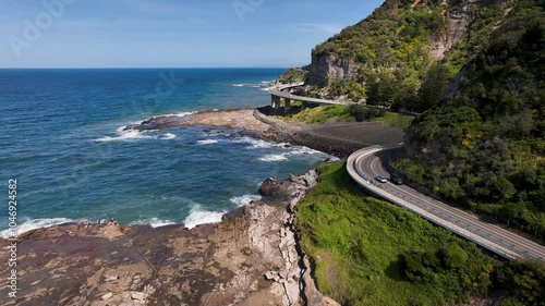 Cars Driving Over Sea Cliff Bridge | Scenic Coastal Route in Sydney, NSW Australia