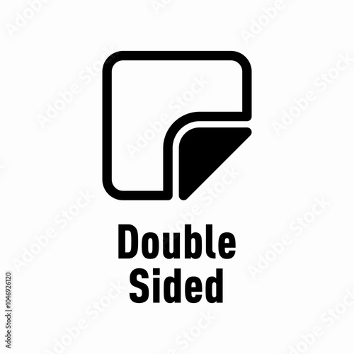  Double sided information sign icon