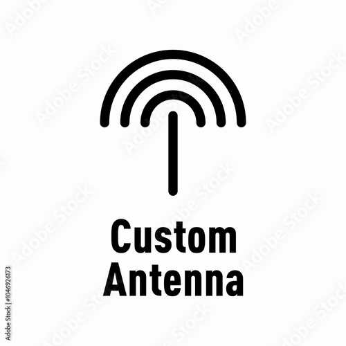 Custom antena information sign icon
