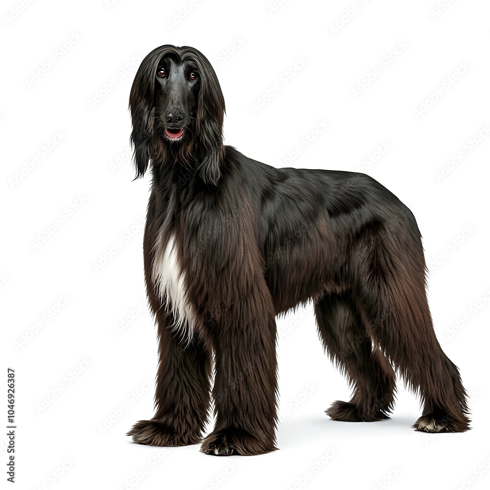 Isolate Afgan Hound Dog Background Isolate Afgan Hound Dog Background