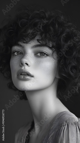 Curly hair portrait