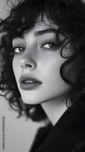 Curly beauty portrait