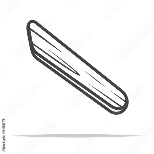 Wooden modeling tool outline icon transparent vector isolated