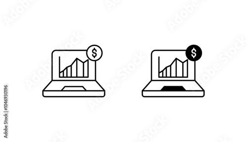 Trading Floor icon design with white background stock illustration