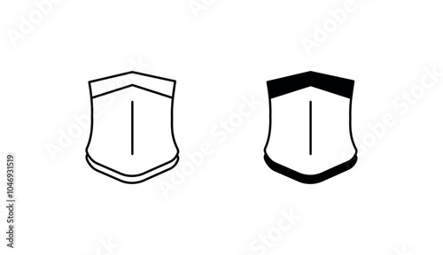 Gaiters icon design with white background stock illustration
