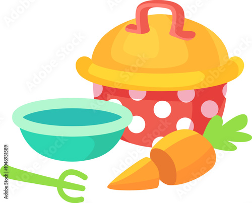 Preparing baby food with love and care, using fresh ingredients for healthy nutrition.