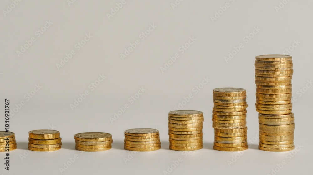 Coins increasing in height alongside a fluctuating graph, representing the future of oil prices and global economy. Coins increasing in height alongside a fluctuating graph, representing the future of oil prices and global economy.