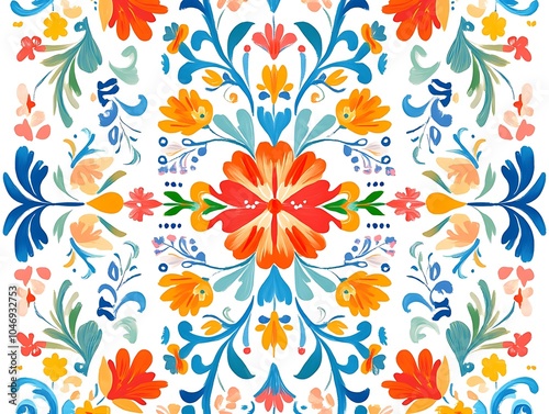 Wallpaper Mural Flower Shari carpet design Watercolor Illustrations: Elegant Botanical Art on White Background Torontodigital.ca