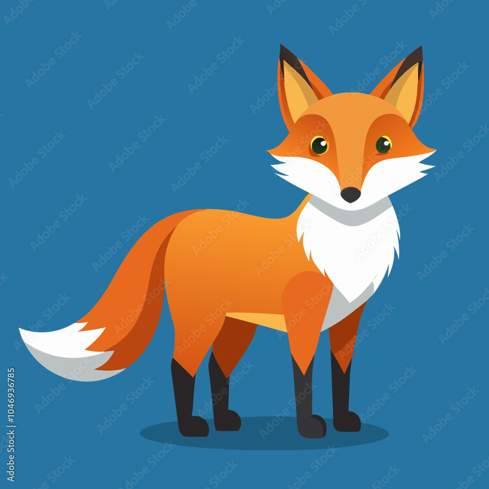 Obraz premium red fox cartoon