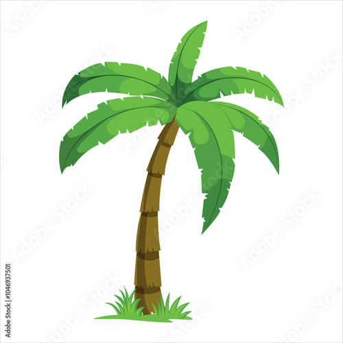 Palm tree vector illustration. Topical summer icon