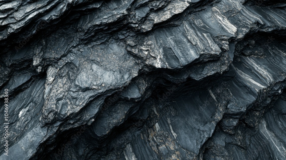 The striking close-up reveals the rugged surface of natural black charcoal slate, with intricate marbling that adds depth and character, inviting exploration of its unique textures and patterns. The striking close-up reveals the rugged surface of natural black charcoal slate, with intricate marbling that adds depth and character, inviting exploration of its unique textures and patterns.