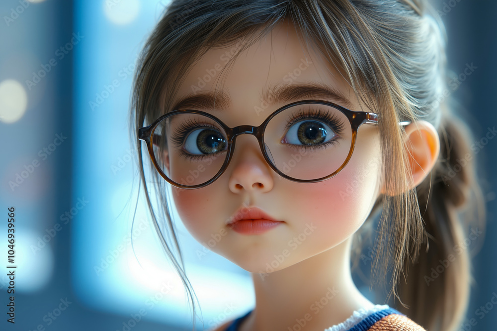 Fototapeta premium A close up of a doll wearing glasses