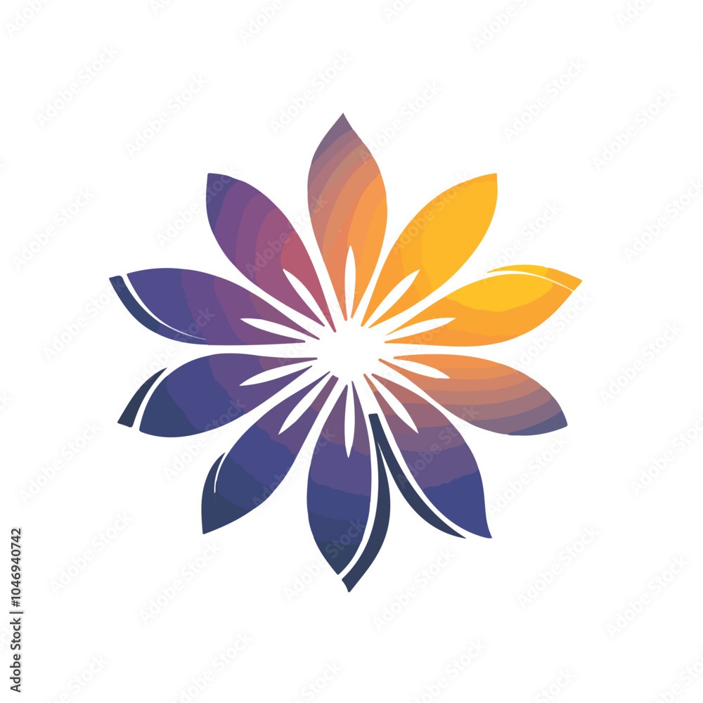 Abstract Daisy Logo Design Template Vector Illustration Abstract Daisy Logo Design Template Vector Illustration