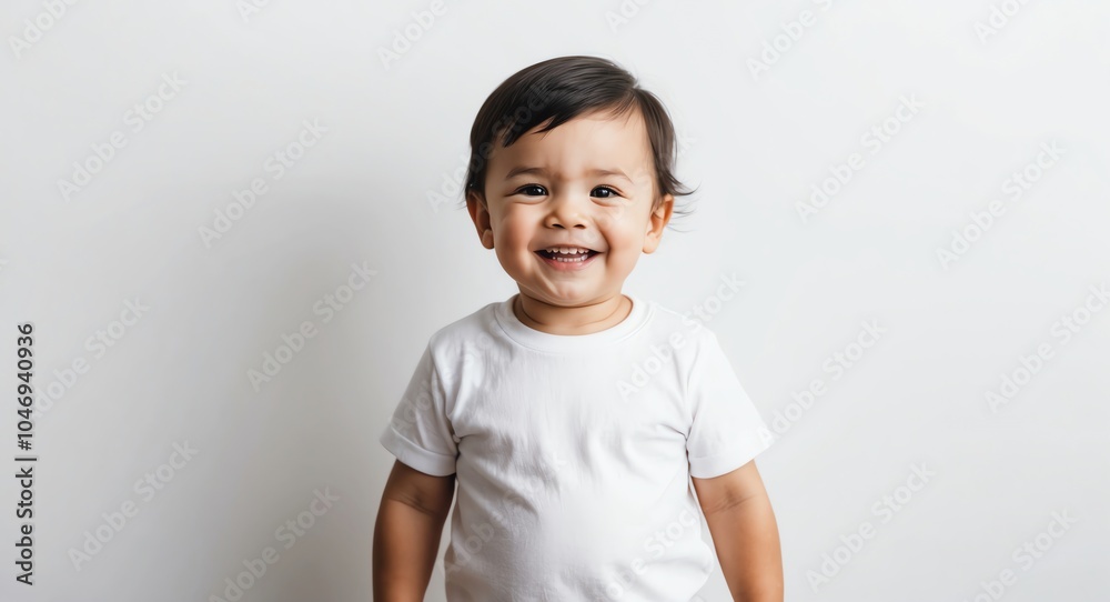 caucasian toddler boy white background wearing plain white tshirt smiling happy portrait caucasian toddler boy white background wearing plain white tshirt smiling happy portrait