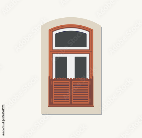Typical Portuguese window. Vector file.