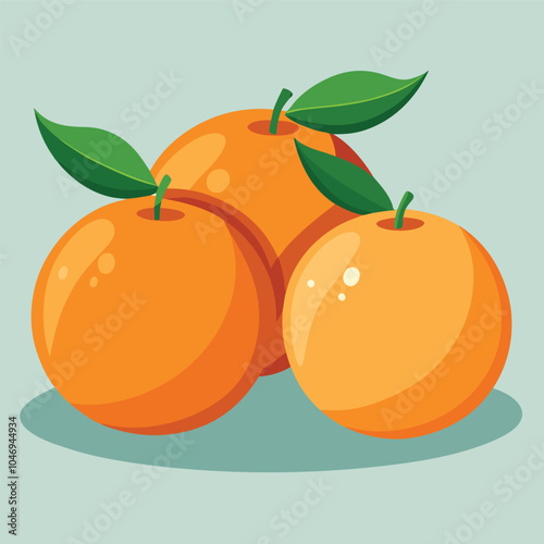 Clementine vector illustration Isolated white background.