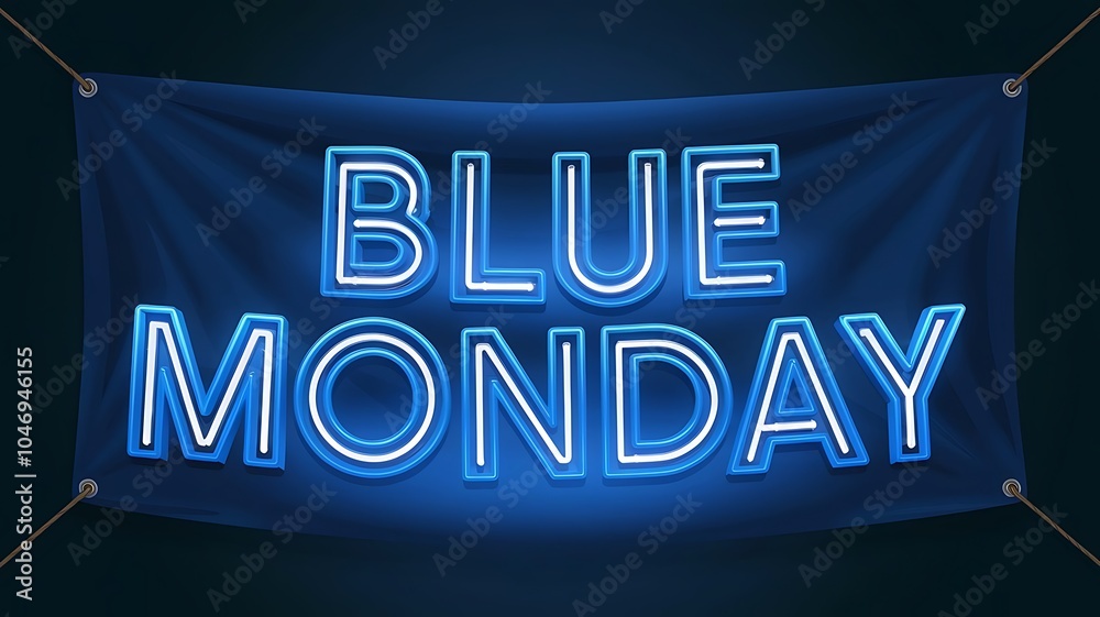 A banner with text blue monday background A banner with text blue monday background