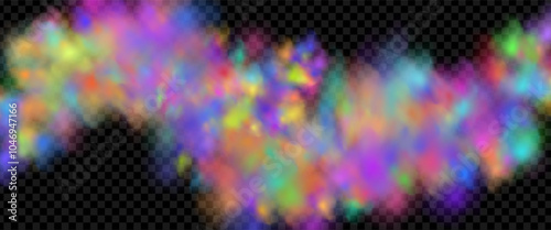 An explosion of colorful smoke clouds.Multicolor fog with blue and yellow particles.Explosions of color powder.