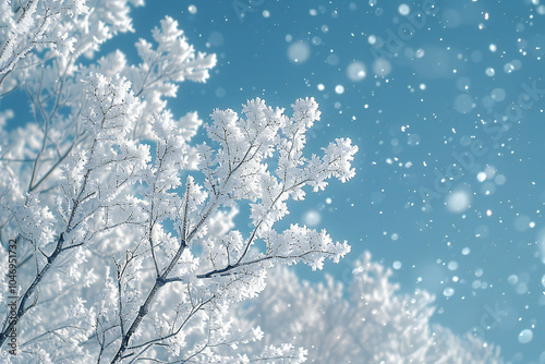 Whitish Tree Branches in Winter