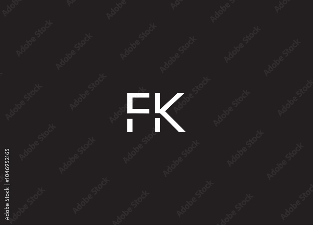 FK letter logo and initial logo design FK letter logo and initial logo design