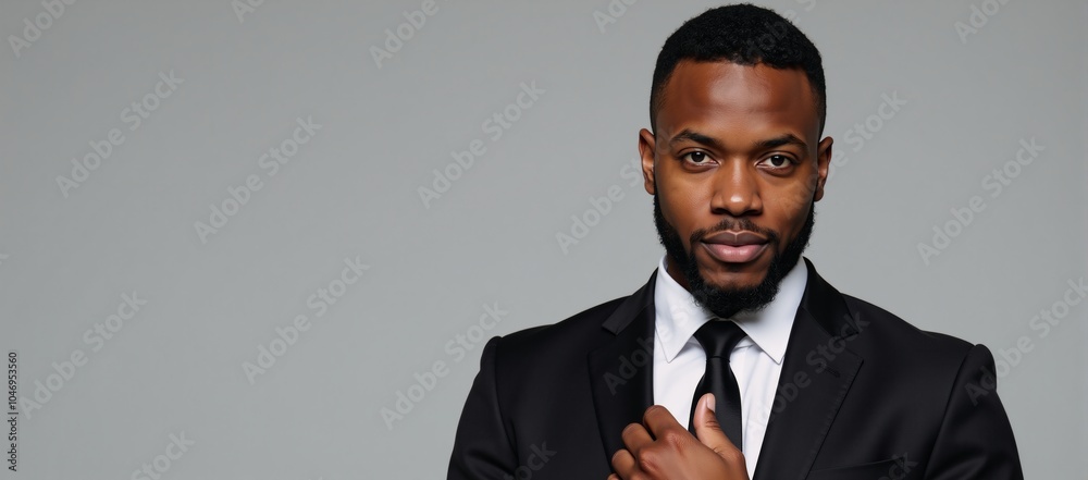 Young African-American male dressed in professional attire for work or formal occasion Young African-American male dressed in professional attire for work or formal occasion