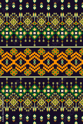 Abstract pixel art fabric seamless pattern 
