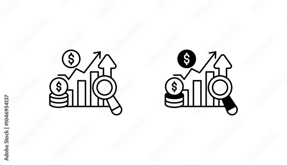 Sales Forecasting icon design with white background stock illustration Sales Forecasting icon design with white background stock illustration