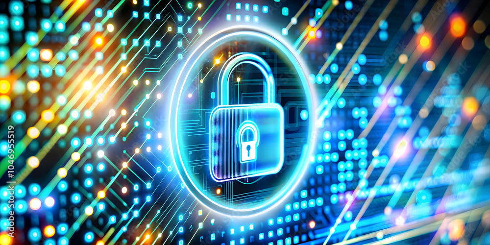 Glossy Background with Secure Digital Holograms, Encryption Symbols, Data Patterns - Advanced Holographic Security Measures in Data Protection, Ample Copy Space for Text or Branding - Photo Stock Conc Glossy Background with Secure Digital Holograms, Encryption Symbols, Data Patterns - Advanced Holographic Security Measures in Data Protection, Ample Copy Space for Text or Branding - Photo Stock Conc