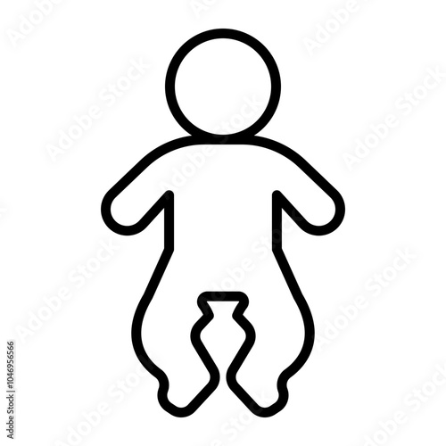 Childern Vector Line Icon Design