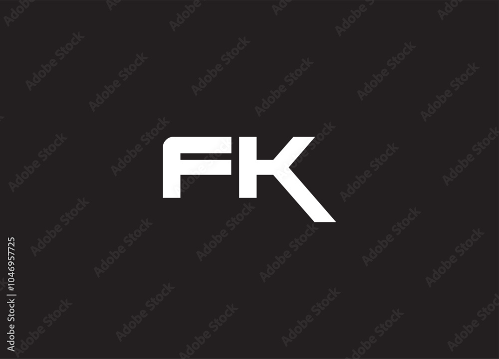 Obraz premium FK letter logo and initial logo design