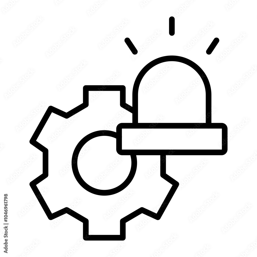 Obraz premium Incident Vector Line Icon Design