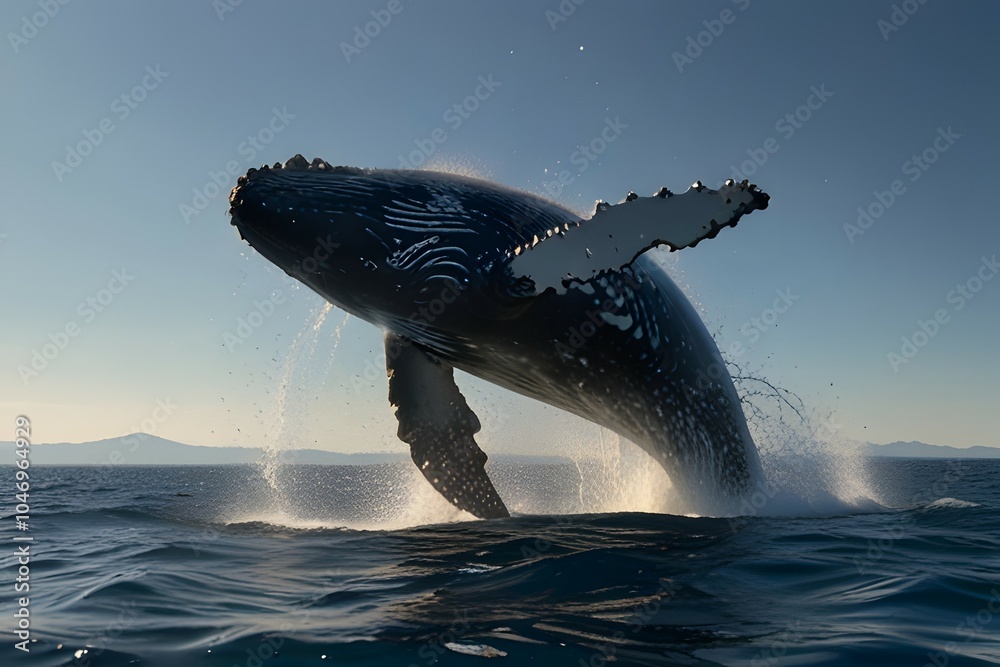 Fototapeta premium Dolphins Jumping From The Sea 