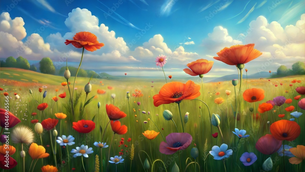 Obraz premium Blooming Poppy Paradise