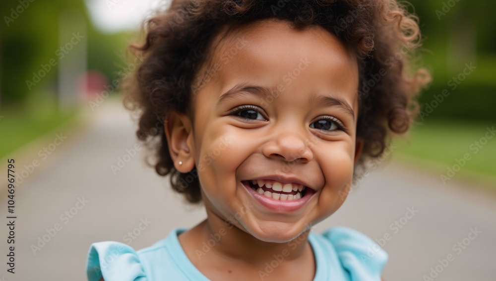 A smiling African-American child A smiling African-American child