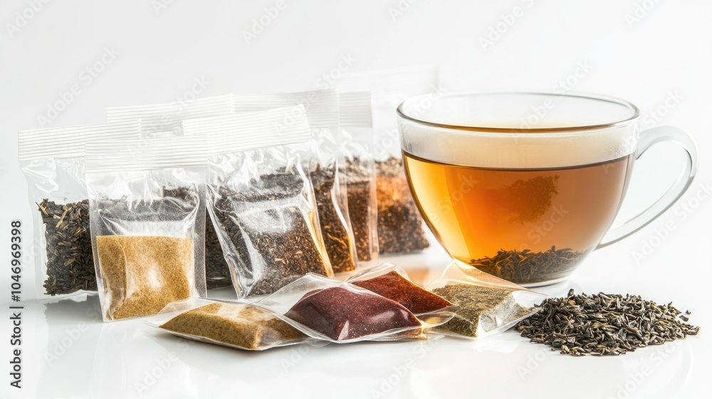 Fototapeta premium Assorted Spices and Herbal Tea Collection